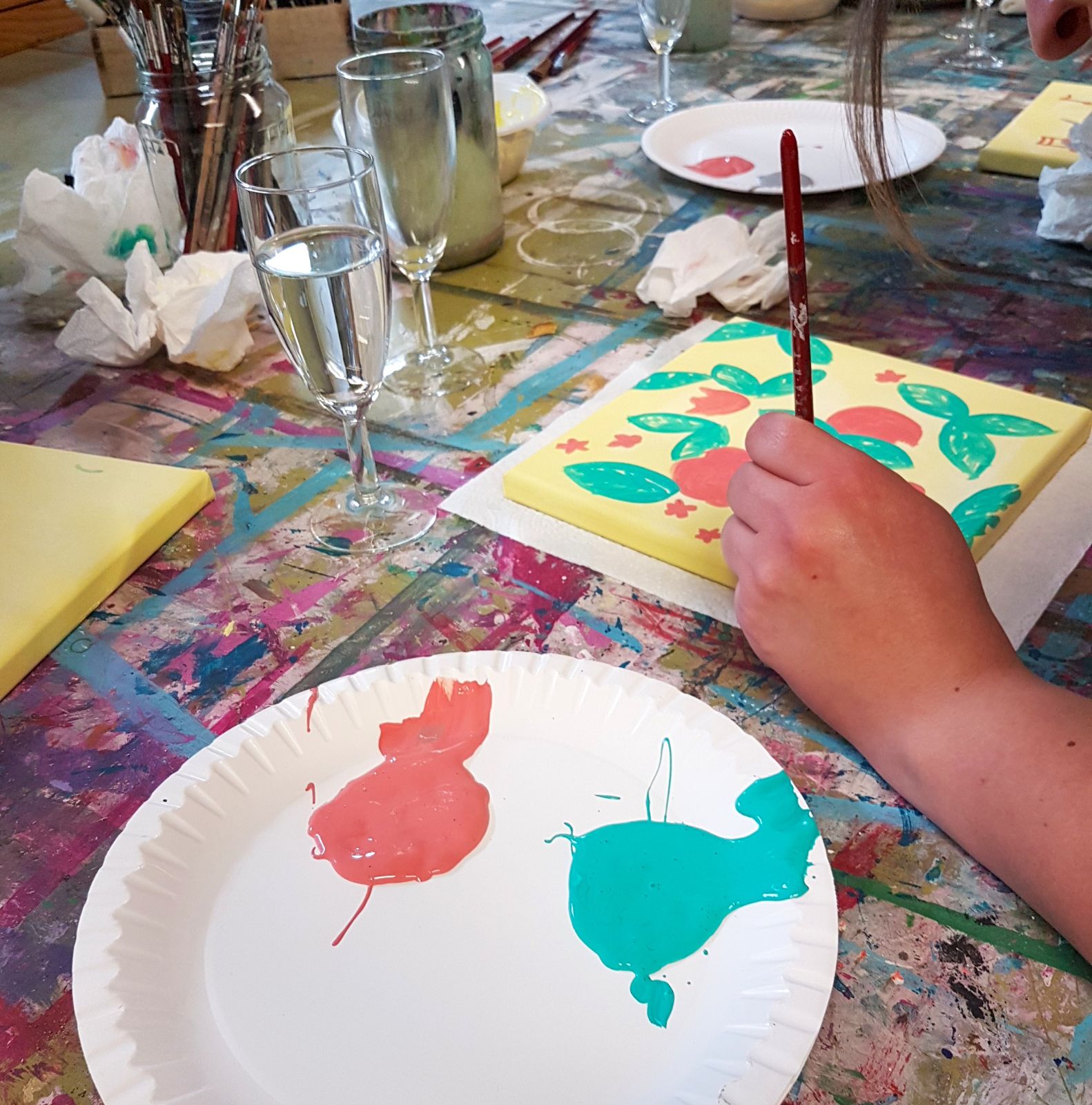Kreativer Junggesellinnenabschied im Atelier — Eindruck 2