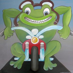 Froschkönig Motorradfahrer