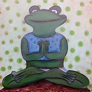 Kinderzimmerbild Yogafrosch