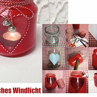 weihnachtliches Windlicht