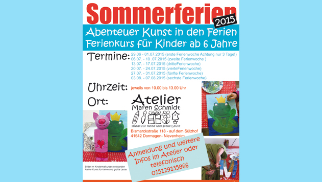 Sommerferien 2015 Ferienworkshop