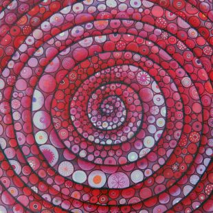 rote Spirale - freie Malerei