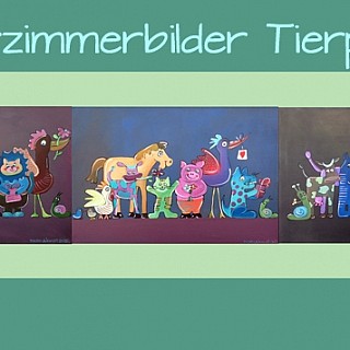 Kinderzimmerbilder - Tierparade