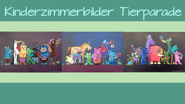 Kinderzimmerbilder - Tierparade